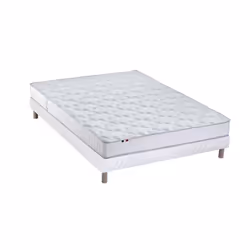 Ensemble Matelas 100% latex3 zones PURE Sommier 140x190cm Sommier Blanc