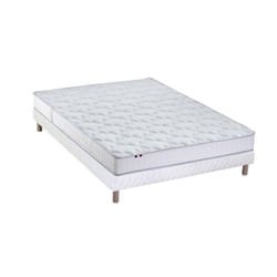 Ensemble Matelas 100% latex3 zones PURE Sommier 140x190cm Sommier Blanc