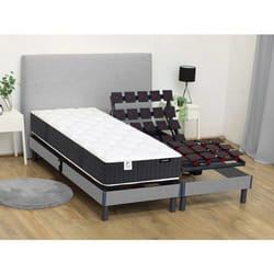 Vente-unique - Matelas De Relaxation 90 X 200 Cm Ressorts Ensachés Et Mémoire De Forme Ép.24cm - Parox Ii De Ysmée