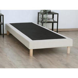 Sommier déco tapissier 90 x 190 cm - Beige - KOZANI de YSMÉE