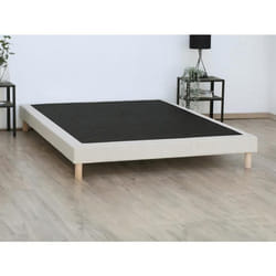 Sommier déco tapissier 160 x 200 cm - Beige - KOZANI de YSMÉE