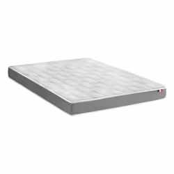 ID Literie ZENITH, Taille double/complet, Matelas en mousse à mémoire de forme, Ferme, Gris clair, Blanc, Polyester, Adultes
