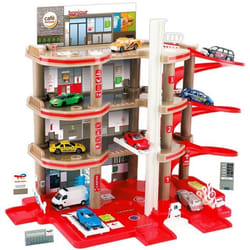 STARLUX – Authentique Garage petites voitures avec Station-service Total Complète 4 Niveaux – Dès 3 ans – Fabriqué en Europe