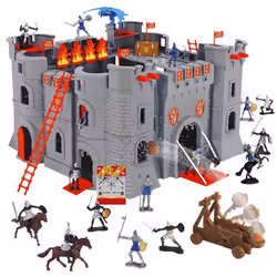 STARLUX - Château Fort avec figurines - Modèle Le château noir - Pour enfant à partir de 3 ans