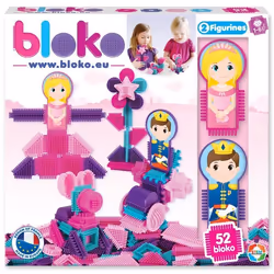 Jeu dassemblage - BLOKO - Coffret de 50 BLOKO et 2 figurines Princesse - Dès 12 mois