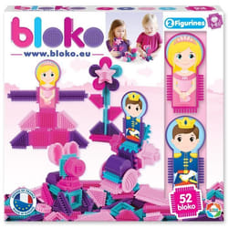 Jeu dassemblage - BLOKO - Coffret de 50 BLOKO et 2 figurines Princesse - Dès 12 mois