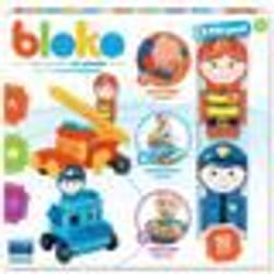Jeu d’assemblage – BLOKO – Coffret de 50 BLOKO et 2 figurines Policier & Pompier – Dès 12 mois – Fabriqué en Europe