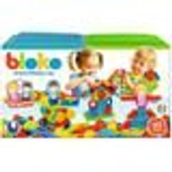 Jouet de construction - BLOKO - Coffret de 150 avec 2 Plaques de jeu et 2 Figurines Famille