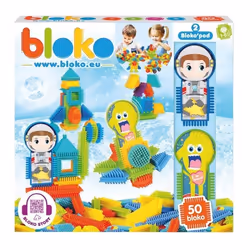 Jeu de construction - BLOKO - Bloko - 50 pièces - Multicolore - À partir de 3 ans
