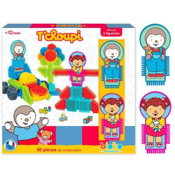Jouet de Construction - BLOKO - T’CHOUPI & LALOU - 50 Blocs de Construction + 2 Figurines - Dès 12 Mois