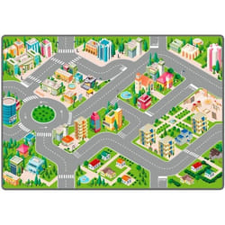 Tapis de Jeu pour Enfant - STARLUX - Circuit de Ville - Antidérapant - 120 x 80 cm