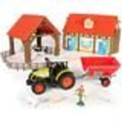 STARLUX COFFRET AGRICULTURE MACFARM - FERME A ASSEMBLER AVEC FERMIER TRACTEUR CLAAS ET ANIMAUX