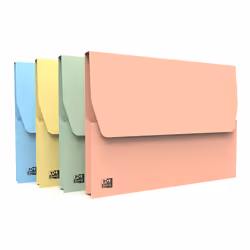 Oxford 100725990, Envelope folder, A4+, Papier, Bleu, Vert, Rose, Jaune, Paysage/portrait, 200 feuilles