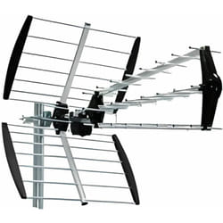 M-e - Antenne exterieure tnt uhf (470 - 790 Mhz) Trinappe sedea ST50 Luxe Gain 17.5dB canaux 21-60, protection 4G - Noir, gris