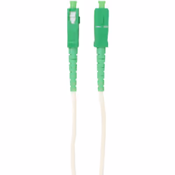 Cordon fibre optique monomode simplex SC/APC vers SC-APC mâle/mâle pour box fibre 3 mètres Permet de connecter entre-eux, tou ...