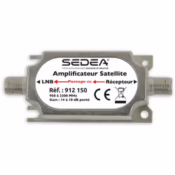 Optimisez votre installation satellite avec cet amplificateur de ligne (950-2150 MHz) à gain penté de 14 à 18 dB. Il compense ...