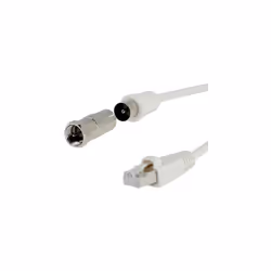 Optimisez la connexion de votre téléviseur avec ce cordon RJ45/TV 2 mètres . Doté d'une sortie RJ45 mâle et TV coaxiale mâle ...