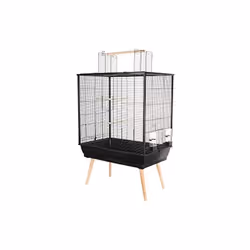 Cage à oiseaux Neo Jili, 78 x 47,5 x 112 cm, couleur noire