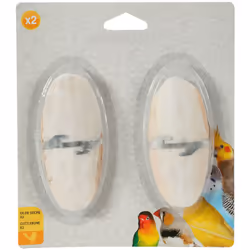 2 Os de seiche avec support. pour oiseaux. Les os de seiche riches en calcium et minéraux contribuent à l'équilibre alimentai ...