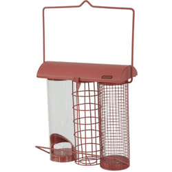 Zolux - Mangeoire trio rouge terracotta pour oiseaux