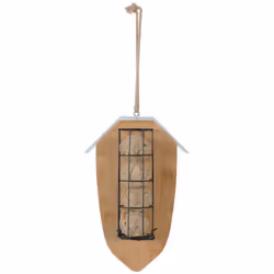 Support pour 8 boules de graisse Bamboo pour oiseaux fourni avec une corde épaisse en jute afin de le suspendre. Facile à rec ...