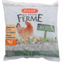 Ecailles. sac de 2 kg. pour animaux de la basse cour. Complément minéral 100% naturel pour volailles constituant un apport en ...