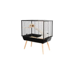 Zolux - Cage pour petits rongeurs Neo Silta, 77,5 x 47,5 x 87,5 cm, Noir, Couleur : Noir