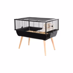 Zolux Cage Neo Nigha - Rongador (petite taille, 77,5 x 47,5 x 64,5 cm), Couleur noir EAN: 3336022056235