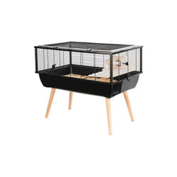 Zolux - Cage Neo Nigha - Rongador (petite taille, 77,5 x 47,5 x 64,5 cm), Couleur noir