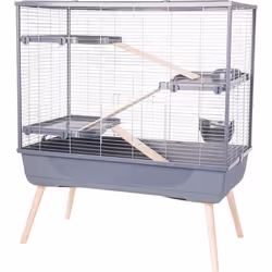 Zolux Cage 205661GRI Bois Métal Plastique