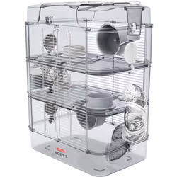 Description générale La Cage Trio Rody 3 est un habitat évolutif conçu pour les petits rongeurs tels que les hamsters, les ge ...