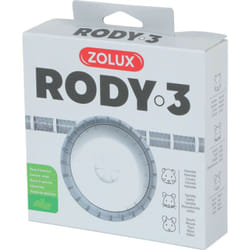 1 Roue d'exercice silencieuse pour cage Rody3 couleur blanche taille ø 14 cm x 5 cm . pour rongeur. Zolux