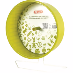 Roue d'exercice avec pied en métal, pour petit rongeurs. hamster, souris . dimension de la roue ø20 cm, hauteur total avec le ...