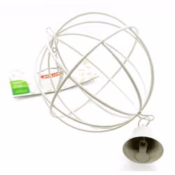 Boule à foin ø 10 cm. a suspendre. pour rongeur. couleur beige. Boule à foin en métal à suspendre à la cage. Cette boule à fo ...
