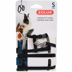 Harnais plus laisse. Pour petits mammifères. Harnais de promenade en nylon. Taille S : Tour de cou : 9.5cm à 13cm. Tour de ve ...