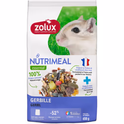 Aliment composé pour gerbille Nutrimeal sachet de 650 g recette améliorée adaptée aux besoins de l'espèce Ingrédients sélecti ...