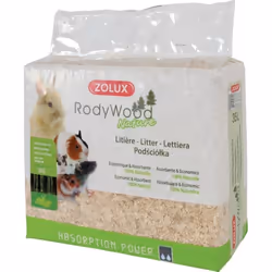 Litière - Rodywood - Nature - 100% naturelle - Biodégradable - 35L