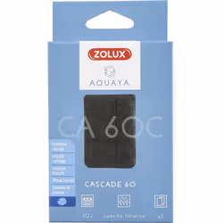 Filtre pour pompe cascade 60 filtre CA 60 C cartouche zeocarb x 2 pour aquarium. - zolux