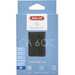 Filtre pour pompe cascade 60 filtre CA 60 C cartouche zeocarb x 2 pour aquarium. - zolux