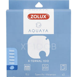 Zolux - Filtre pour pompe x-ternal 100, filtre xt 100 b perlon x 2. pour aquarium.