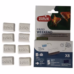 8 Blocs Week-end Nourriture pour poissons d'aquarium d'eau douce : 8 blocs week-end Blocs nutritifs conçus pour nourrir 15 à  ...
