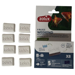 8 Blocs Week-end nourriture 15-20 poissons pour 3 à 4 jours Zolux