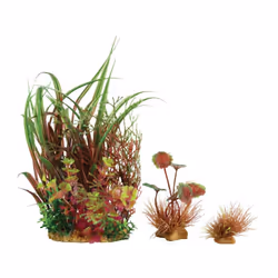 Wiha n°3 plantes artificielles 3 pieces H 21 cm boite contenant 3 pieces. 2 petites pieces environ ø 2.5 cm hauteur de 4 à 9  ...
