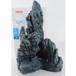 Décor. kit Idro black stone n°3 pour aquarium. dimension 17.5 x 15 x Hauteur 27 cm. Décorations artificielles en résine en fo ...