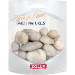 Décor galets naturels Pierre de Lune Zolux pour aquarium - Blanc
