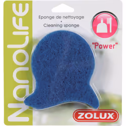 Eponge de nettoyage Power. pour aquarium. dimension: 12 cm x 11 cm x 2 cm d'épaisseur couleur bleu. gamme nanolife. Eponge de ...
