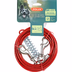 Câble de sécurité 6M ZOLUX pour chien - Sécurité et liberté Le câble de sécurité ZOLUX de 6 mètres est un choix idéal pour le ...