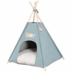 Tipi PUPPY. 50 x 50 cm x hauteur 70 cm. pour chiot. Tipi avec coussin amovible déhoussable. Le tissu du coussin est en polair ...
