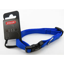 Zolux - collier nylon 30 - 40 cm x 15 mm Bleu. pour chien.