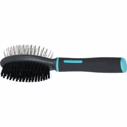 Brosse double pour chiens de la gamme ANAH de chez Zolux. Taille S, Largeur 5.5 x profondeur 5.7 cm x longueur 22 cm. épaisse ...
